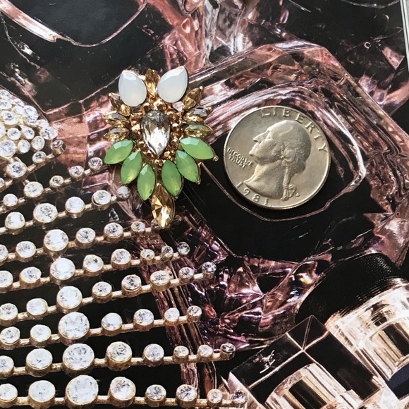 | Chantel Earring | multi color crystal statement - Picture 5 of 5